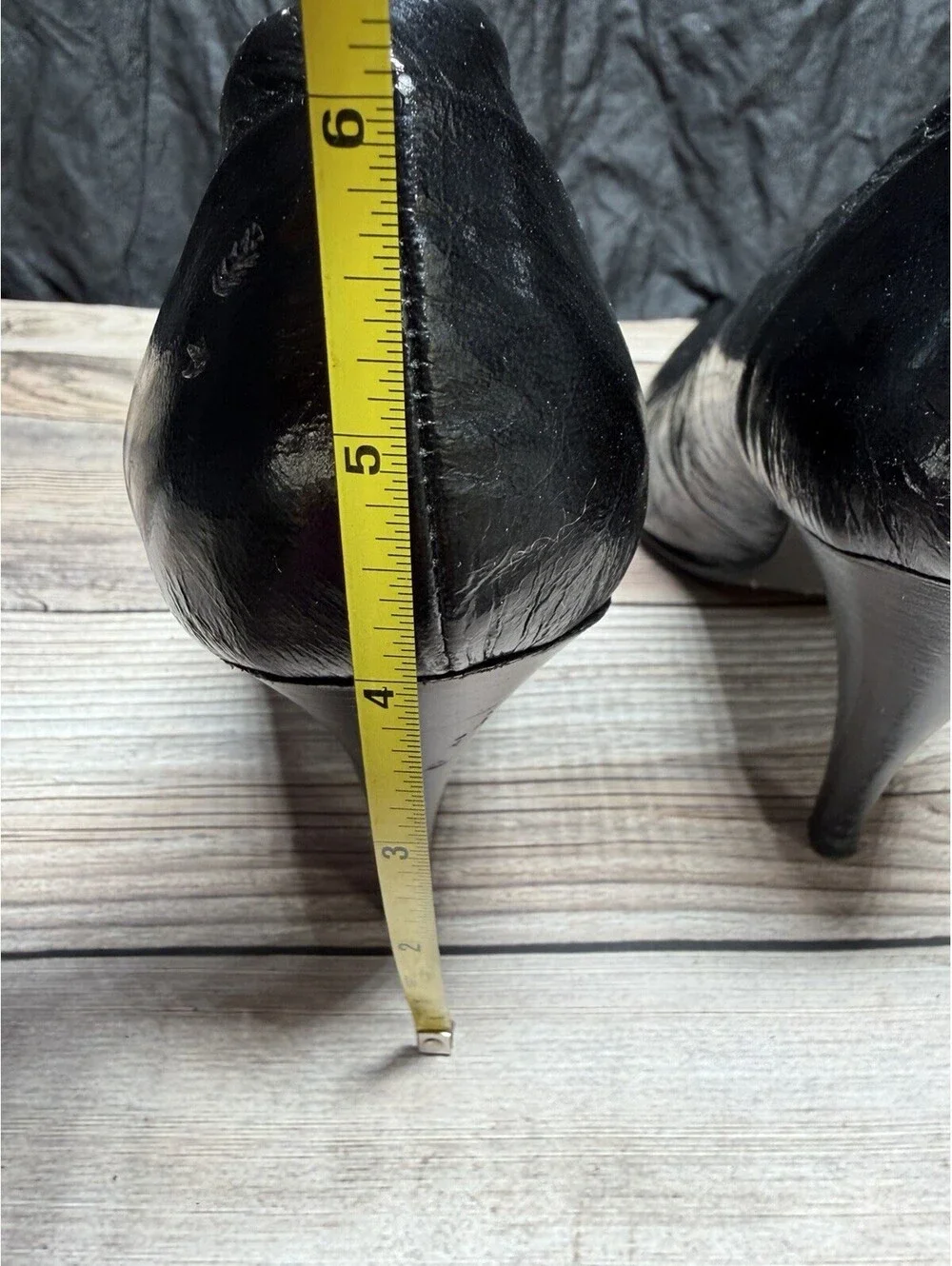 Womens Ankle Boots Black Metallic Slim Heels Leather 8 M